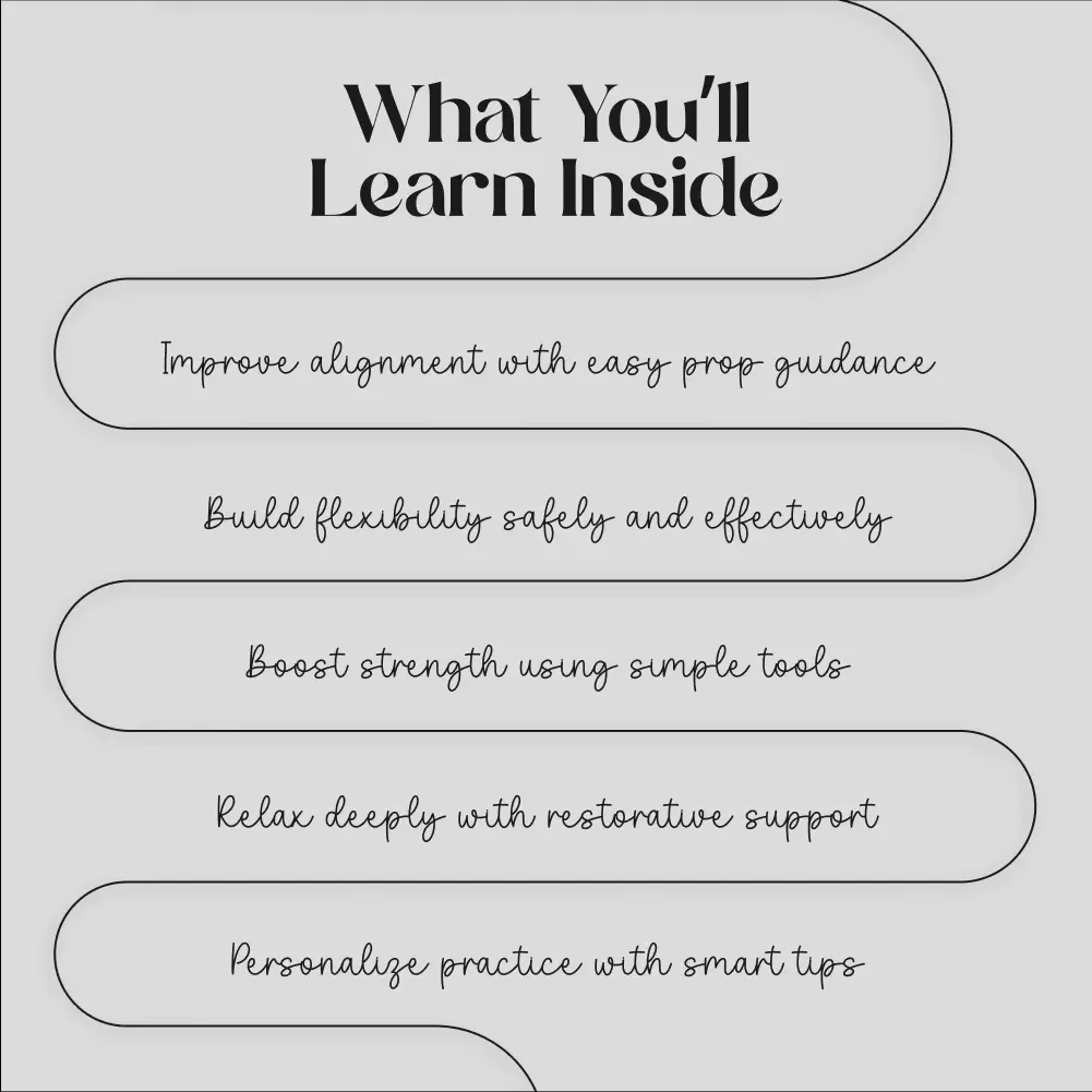 Mastering Yoga Props for Support and Strength | Digital Download eBook, Yoga Guide, Restorative Yoga Checklist, Flexibility & Strength PDF