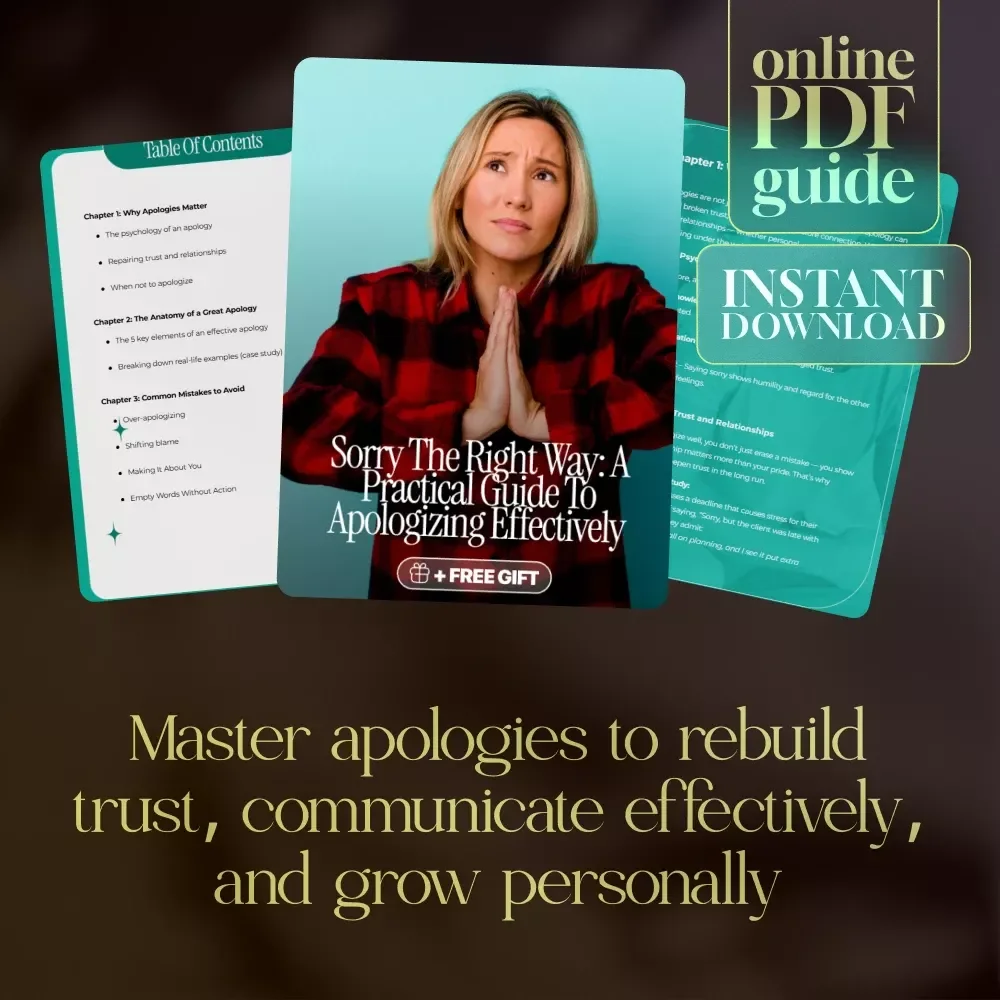 Sorry the Right Way: A Practical Guide to Apologizing Effectively – How to Apologize Effectively eBook, Digital Guide, Checklist