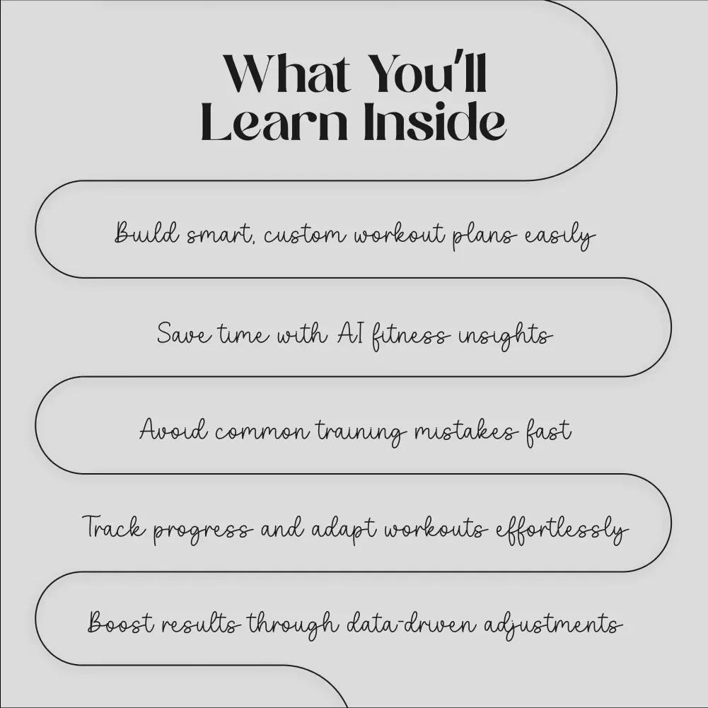 How to Generate Your Perfect Custom Workouts with AI | Digital Fitness Guide | Personalized AI Workout Planner | AI Fitness eBook for Strength, Cardio, Flexibility & Hybrid Training