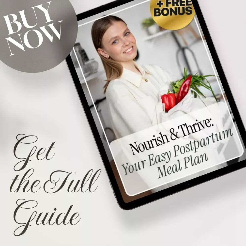 Nourish & Thrive: Your Easy Postpartum Meal Plan | Digital Download Guide for Recovery, Energy & Healthy Eating After Birth