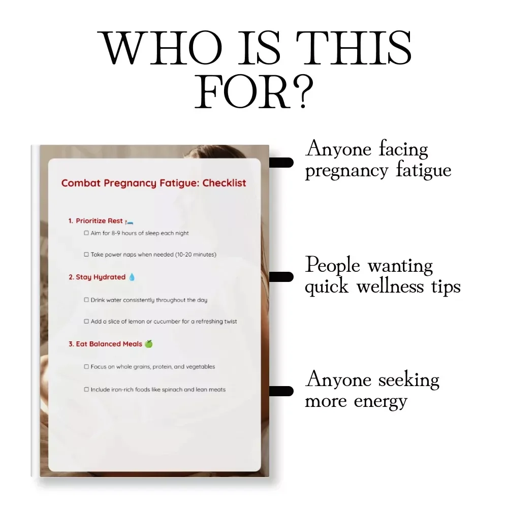 Combat Pregnancy Fatigue: Checklist | Practical Guide to Reduce Pregnancy-Related Fatigue and Boost Energy