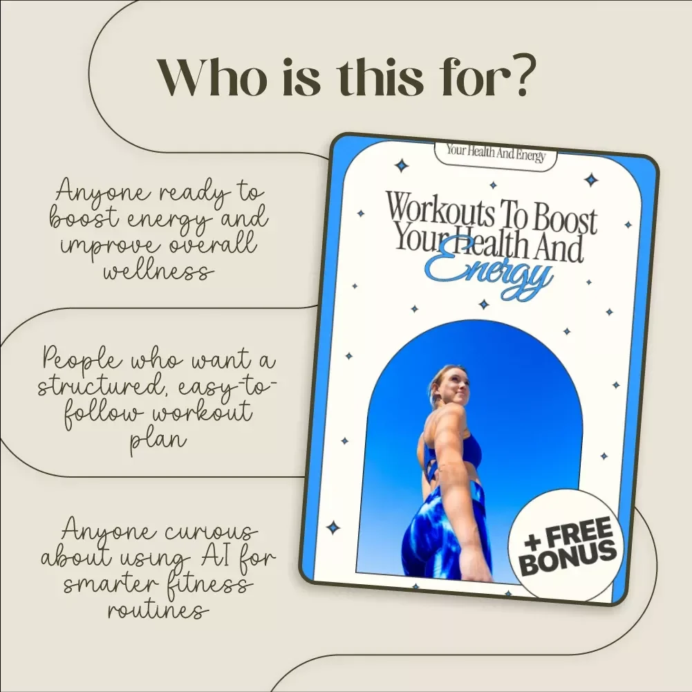 Workouts to Boost Your Health and Energy | Digital Fitness Guide for Metabolic Health, HIIT, Strength Training, and AI-Powered Wellness Planning