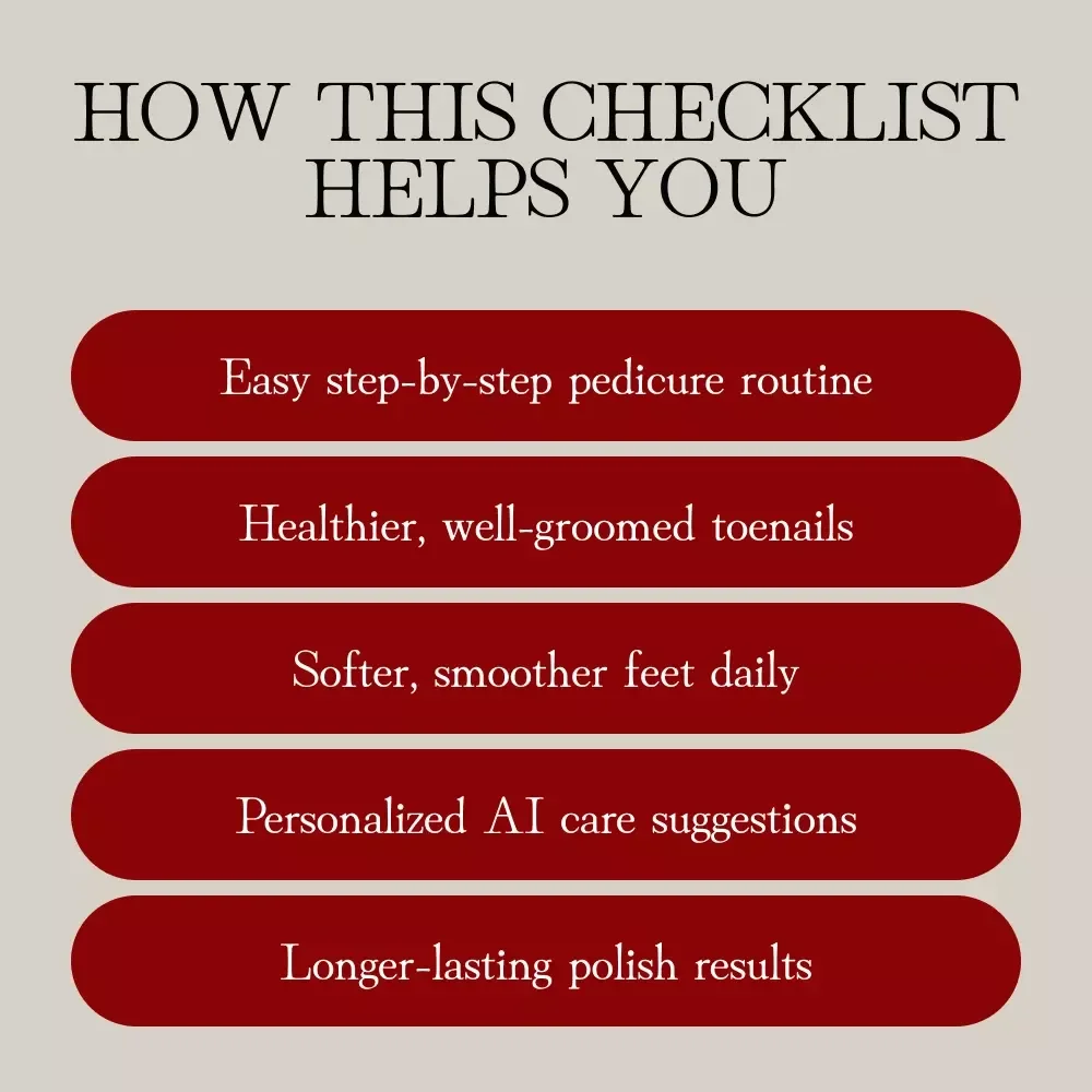 At-Home Pedicure Checklist | Easy Nail Care Routine, Self-Care & At-Home Pedicure Tips Digital Download