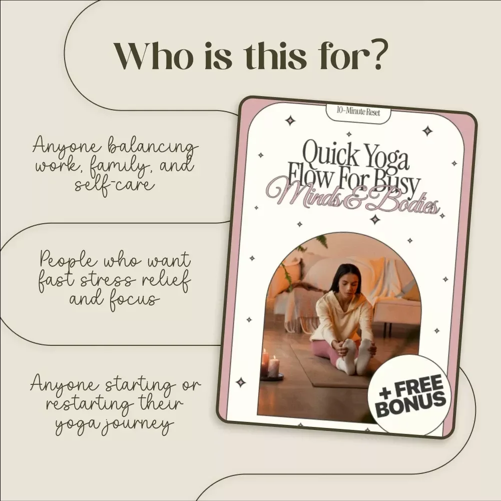 10-Minute Reset: Quick Yoga Flow for Busy Minds & Bodies | Instant Download Yoga Guide, eBook & Daily Wellness Checklist