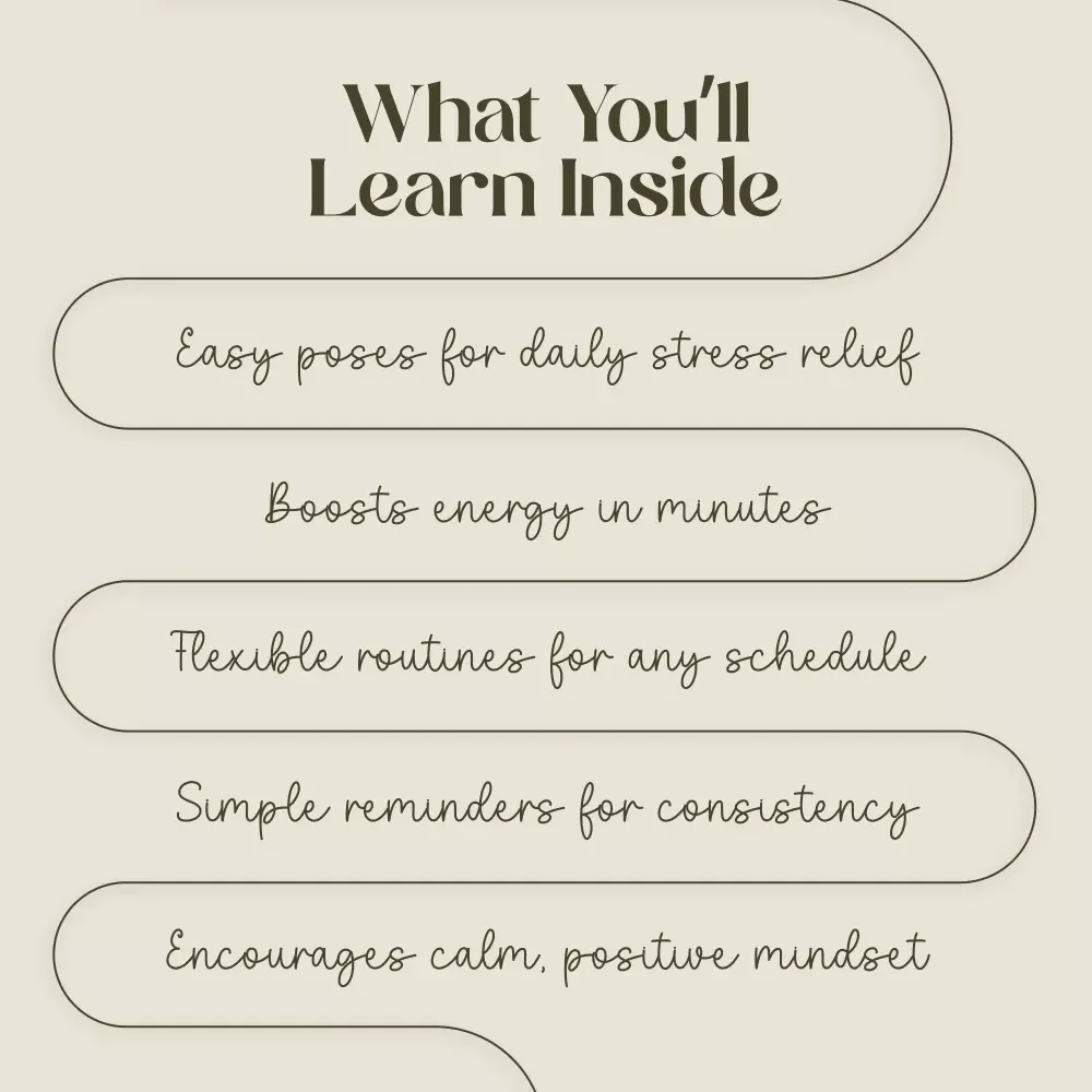 Yoga for Busy Moms: Quick & Zen Checklist | Printable Digital Download | Yoga for Busy Moms Self-Care Routine PDF