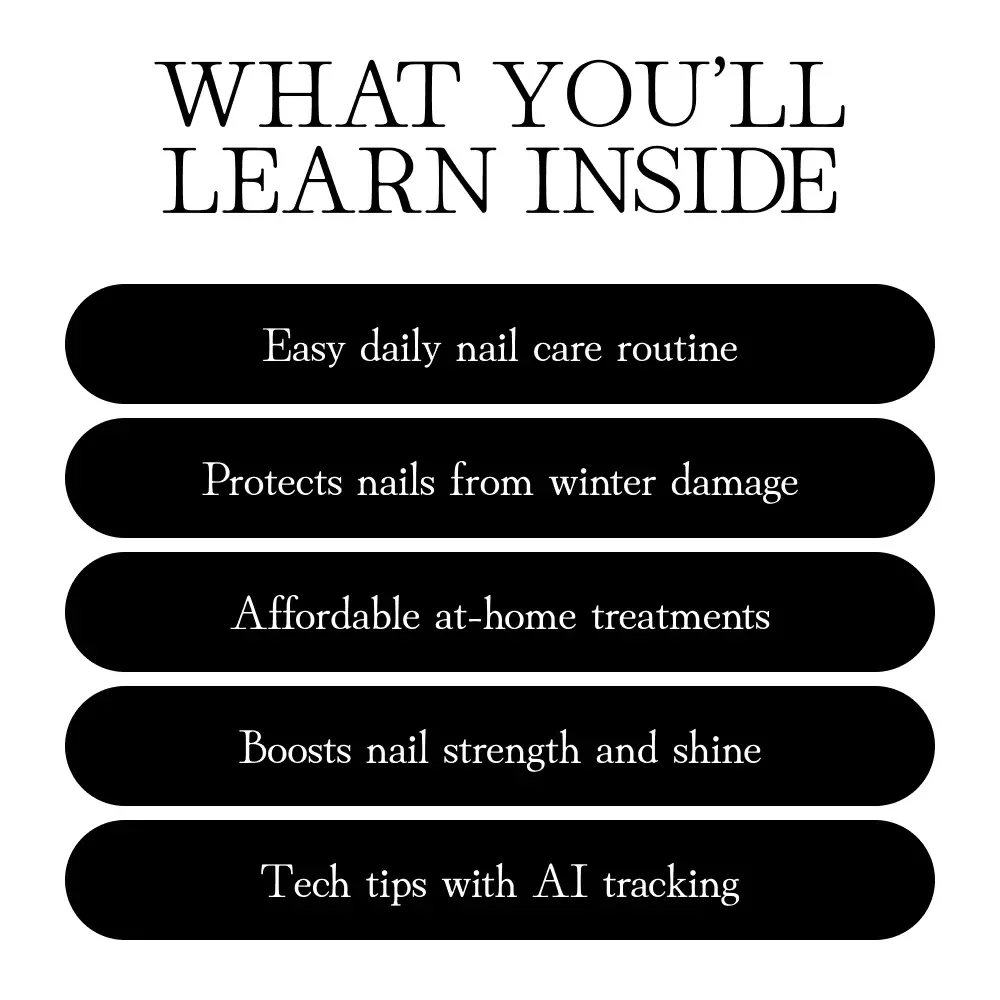 Winter-Proof Nails: Healthy in Cold Weather | Digital Download eBook, Nail Care Guide, Winter Nail Checklist for Strong, Hydrated Nails