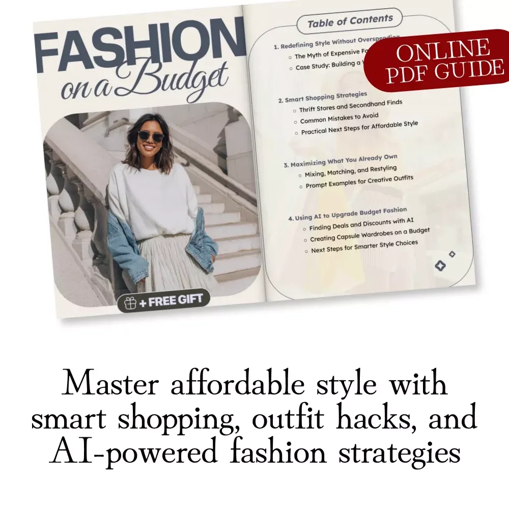 Fashion on a Budget | Digital Guide | Affordable Style Tips, Thrift Store Finds, Wardrobe Building, AI Shopping Strategies
