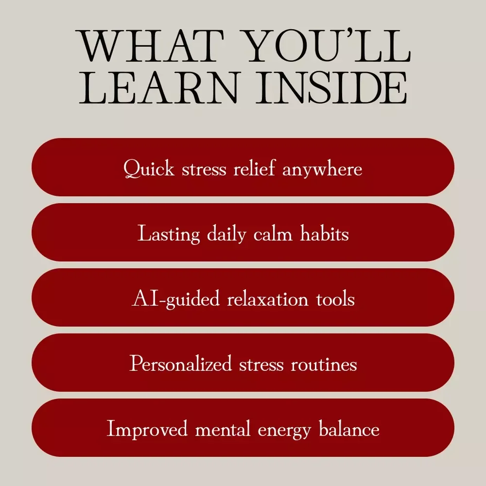 Stress Management and Relaxation | Digital Guide for Daily Calm, Anxiety Relief, and Mindful Living | Self-Care eBook & Wellness Checklist