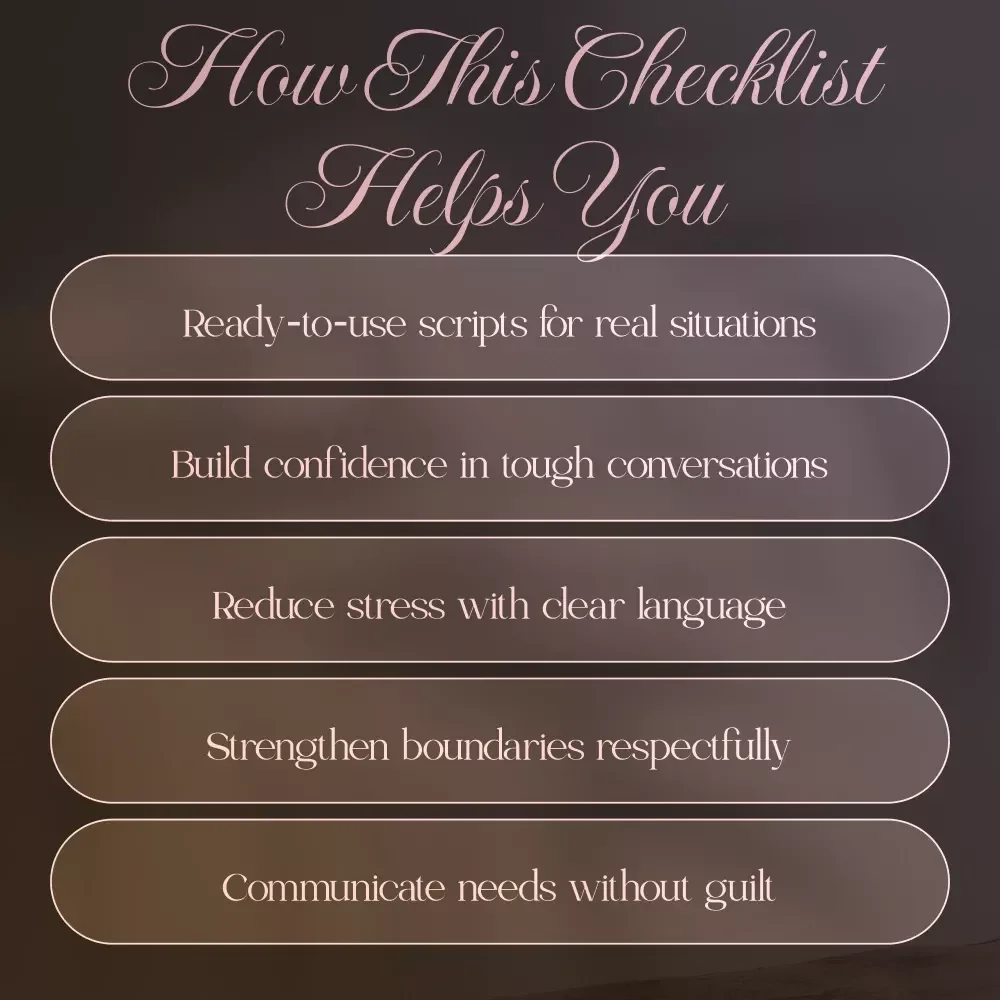 Quick Scripts for Difficult Conversations: A Checklist for Women | Digital Download Communication Guide for Confident Conversations, Boundaries, and Feedback