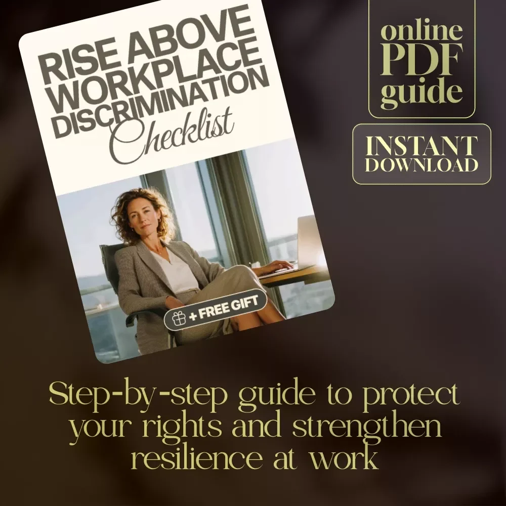 Rise Above Workplace Discrimination Checklist | Digital Download to Overcome Workplace Discrimination