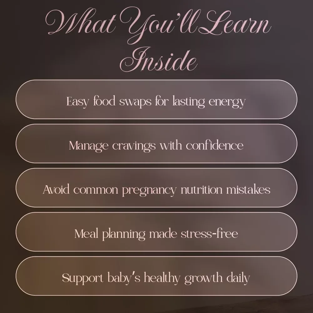 Nourishing Yourself and Baby with Healthy Eating During Pregnancy | Digital Pregnancy Nutrition Guide, eBook, Checklist for Expecting Moms