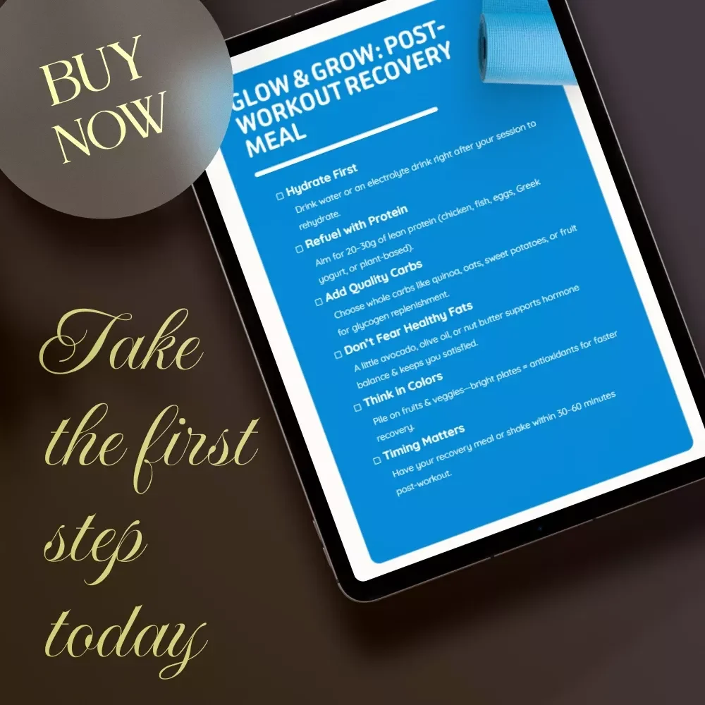 Glow & Grow: Post-Workout Recovery Meal Checklist | Instant Download Guide for Balanced Post-Workout Recovery Meals