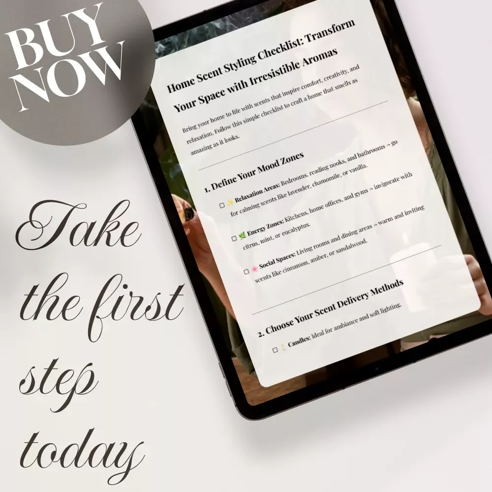 Home Scent Styling Checklist: Transform Your Space with Irresistible Aromas | Digital Download Guide for Home Scent Styling, Seasonal Fragrance Ideas & Mood-Boosting Aromas