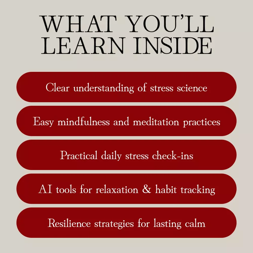 Master Your Stress Skills Guide | Stress Management Skills eBook with Mindfulness, Time Management, Emotional Regulation & AI Tools
