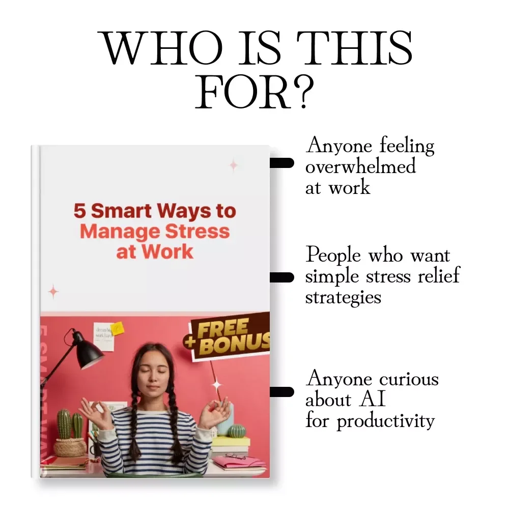 5 Smart Ways to Manage Stress at Work | Workplace Wellness Guide | Digital Download for Stress Management
