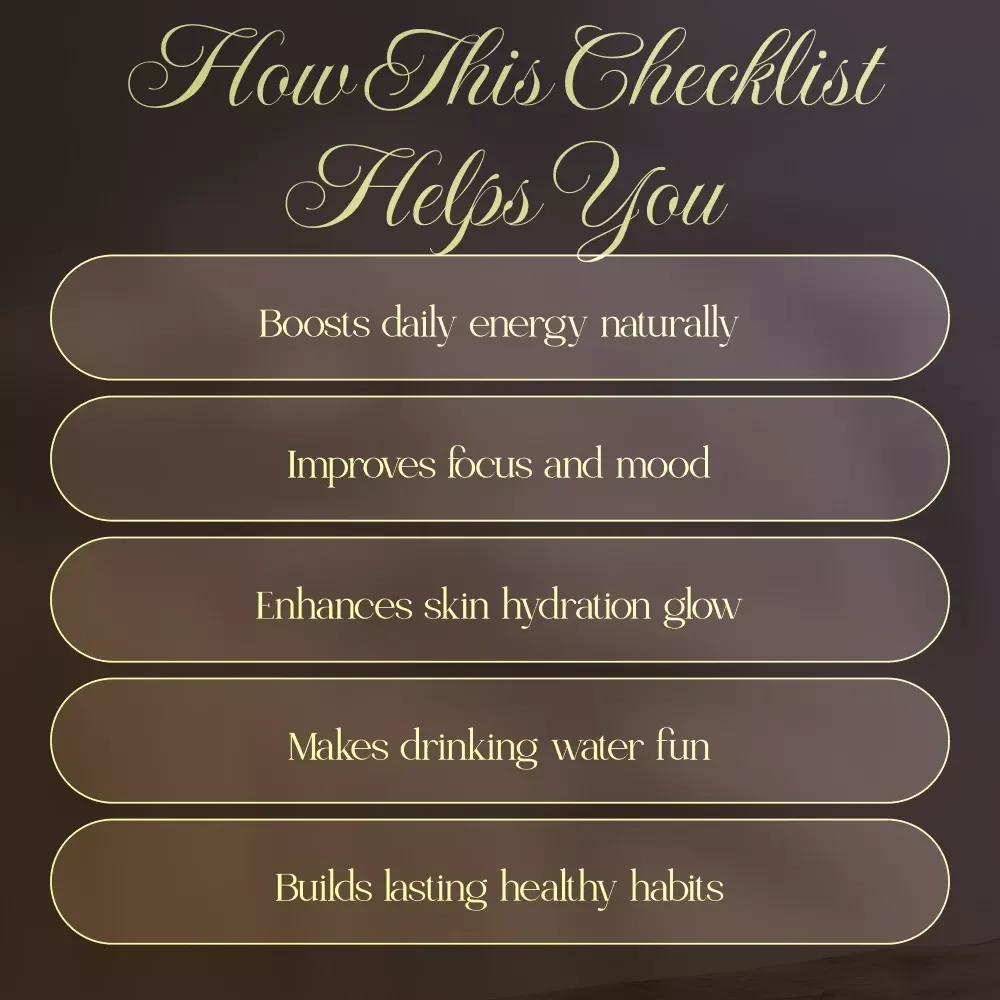 Hydration Heroine Checklist | Printable Wellness Guide for Daily Hydration Habits | Best Drinks for Hydration | Digital Download