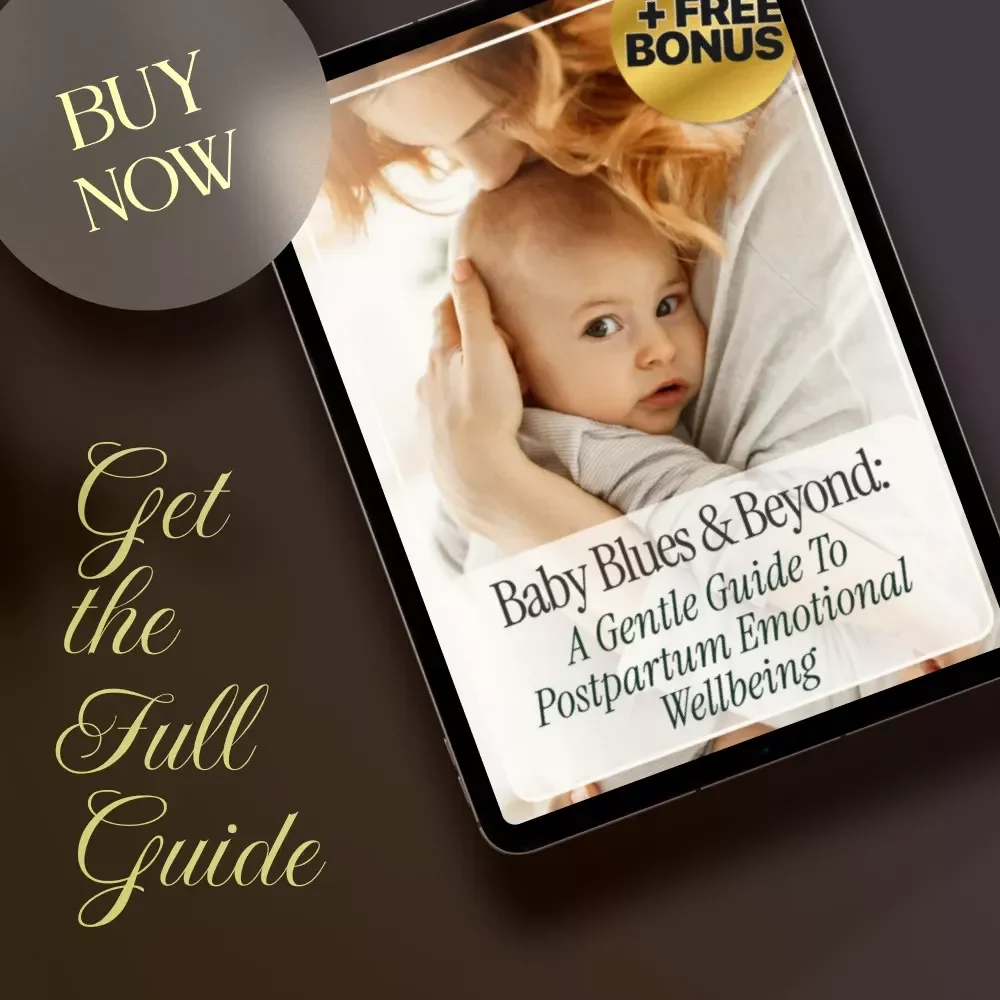 Baby Blues & Beyond: A Gentle Guide to Postpartum Emotional Wellbeing | Digital Download eBook for New Moms | Postpartum Mental Health, Self-Care & Coping Strategies