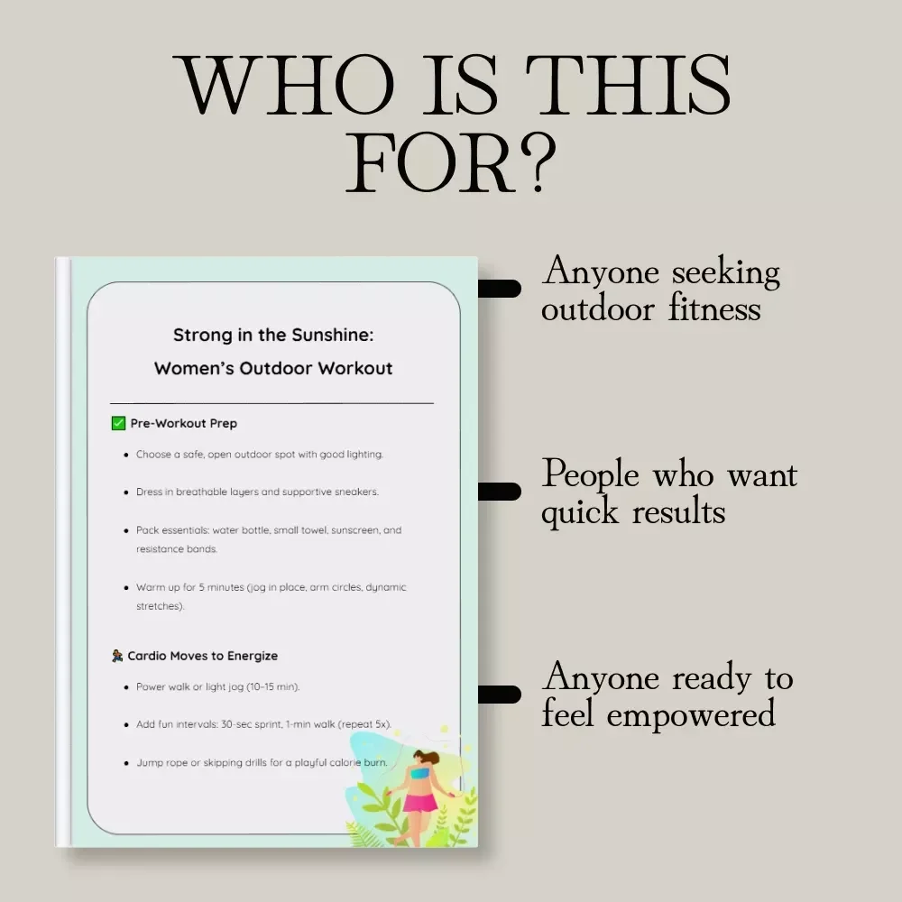 Strong in the Sunshine: Women’s Outdoor Workout - Printable Checklist for Energizing Outdoor Fitness