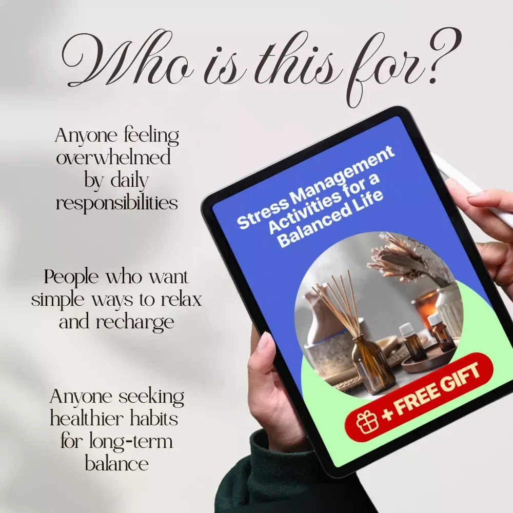 Stress Management Activities for a Balanced Life | Digital Guide with Practical Stress Management Activities, Relaxation Techniques & AI Tools