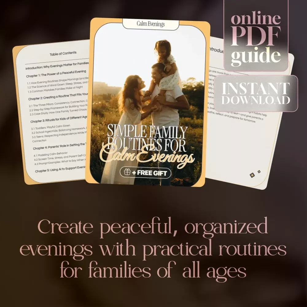 Simple Family Routines for Calm Evenings - eBook for Peaceful Bedtimes and Family Connection