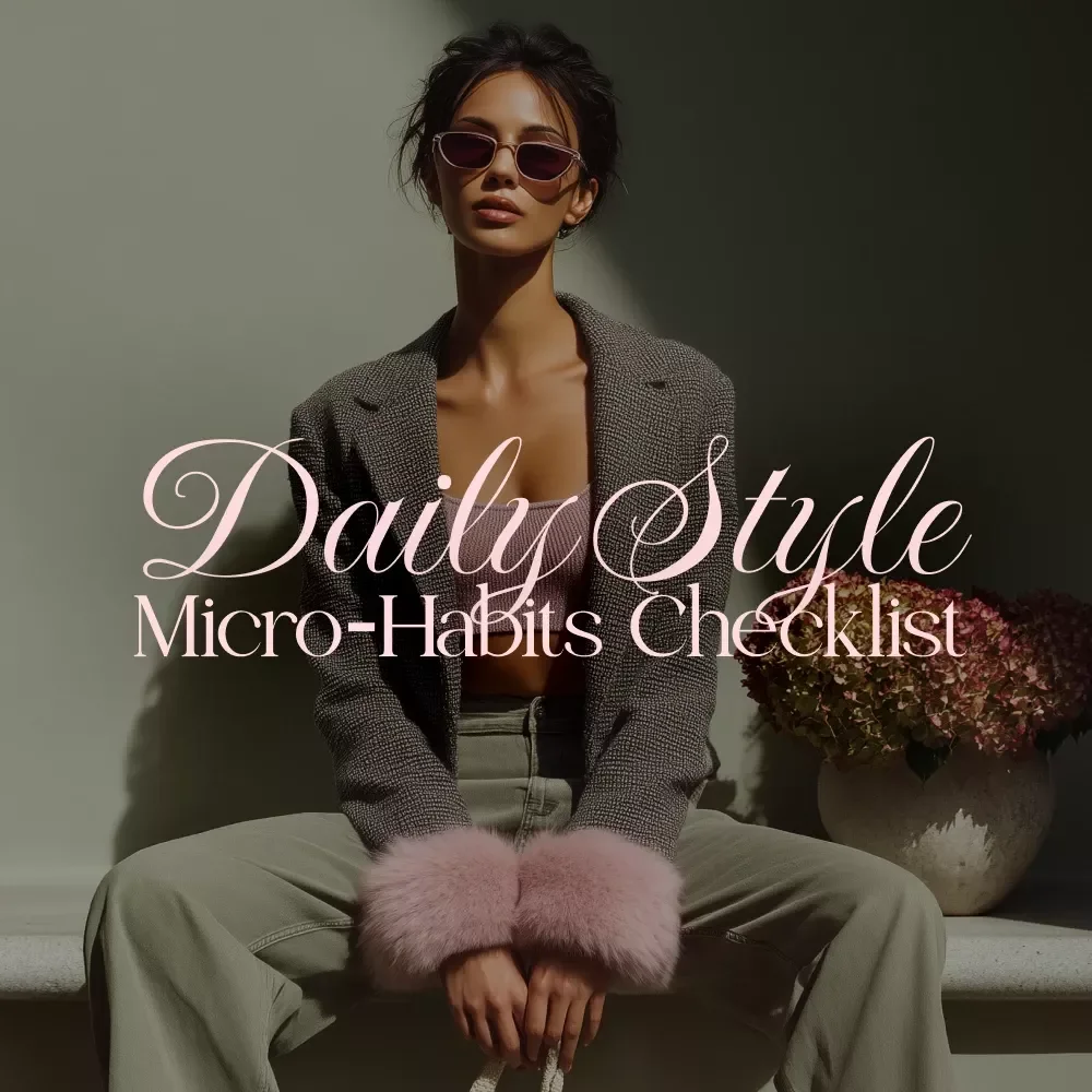 Daily Style Micro-Habits Checklist | Printable Fashion Routine, Skincare & Outfit Planner | Daily Style Micro-Habits for Women