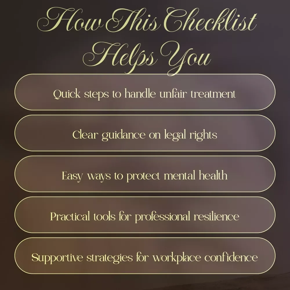 Rise Above Workplace Discrimination Checklist | Digital Download to Overcome Workplace Discrimination