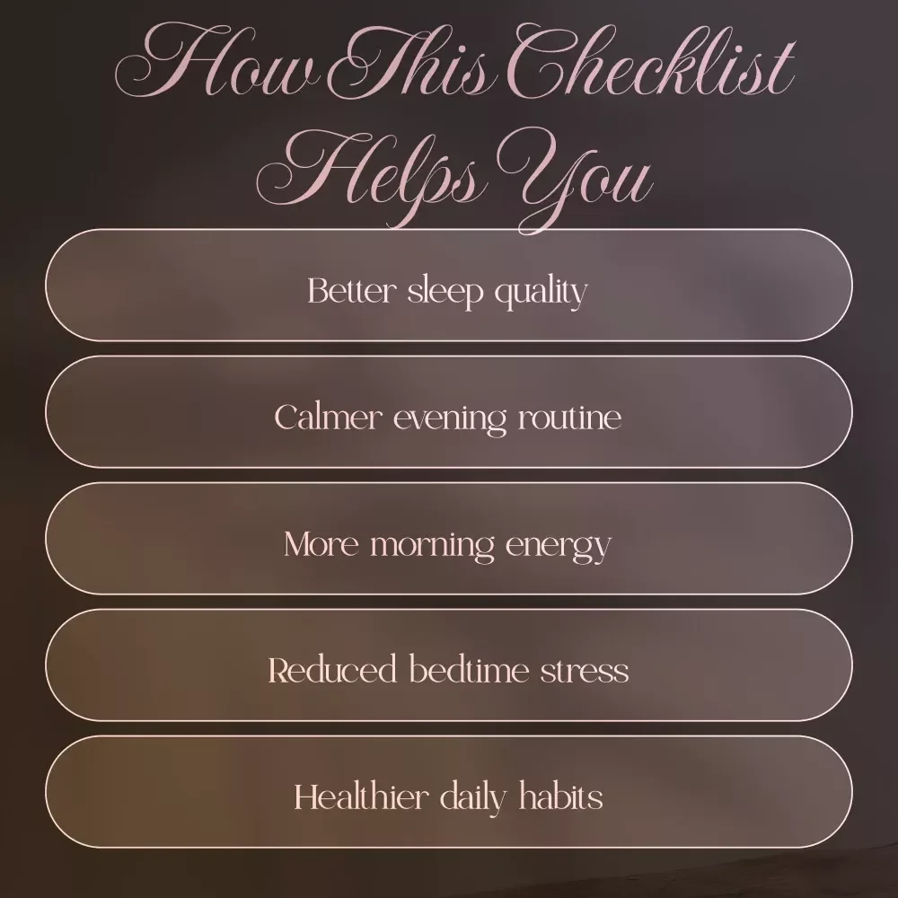 Sleep Like a Queen Checklist | Ultimate Digital Sleep Hygiene Practices Guide for Better Rest, Relaxation & Nighttime Routine
