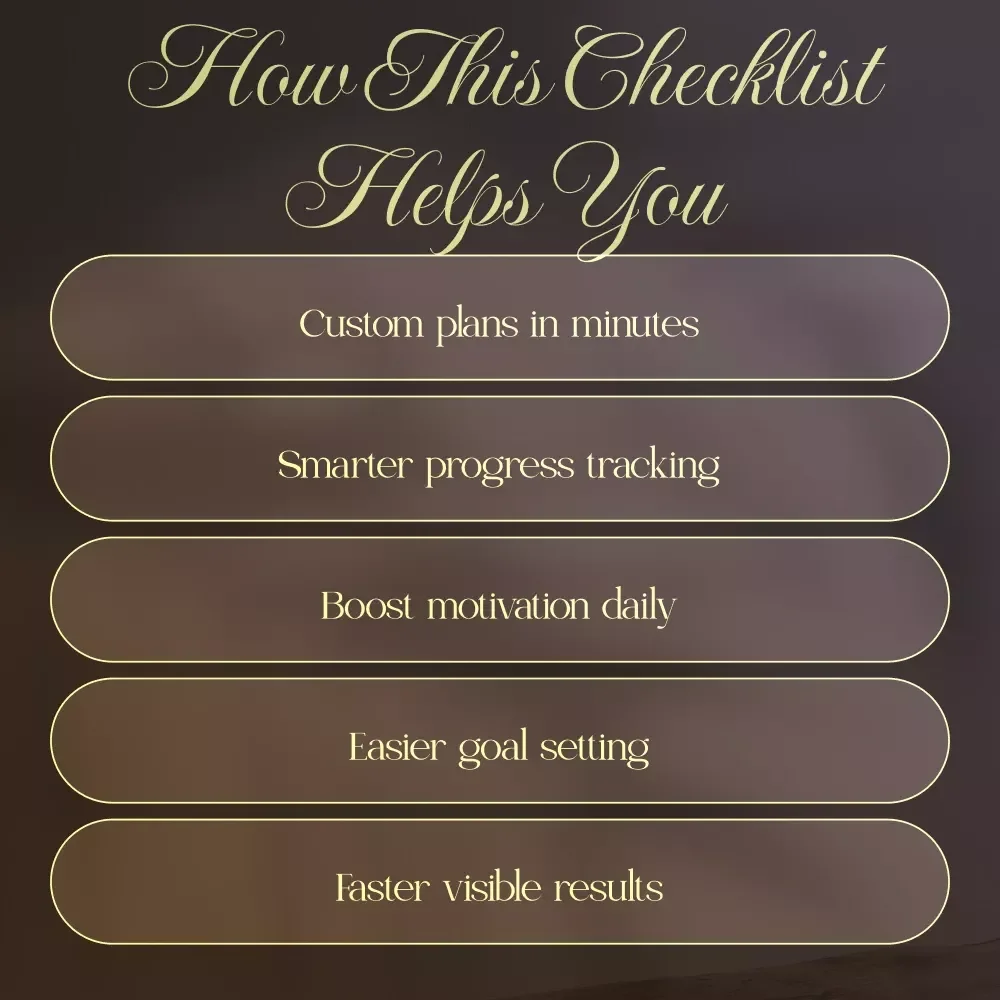 AI-Assisted Fitness Checklist | Digital Download | Step-by-Step ai-assisted fitness plan to Build Healthy Habits, Stay Consistent & Reach Your Goals