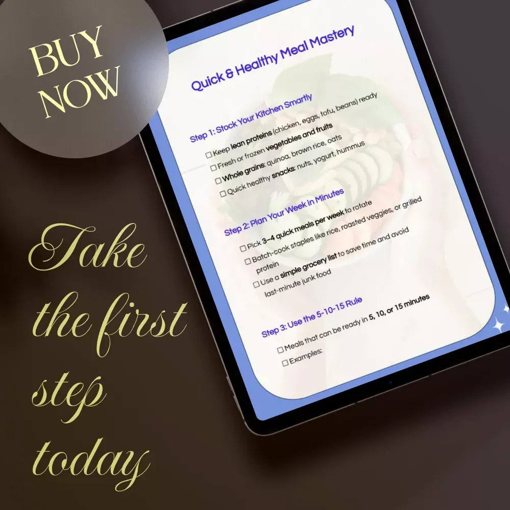 Quick & Healthy Meal Mastery – Printable Checklist for Quick Healthy Meals, Easy Meal Planning & Smart Kitchen Shortcuts