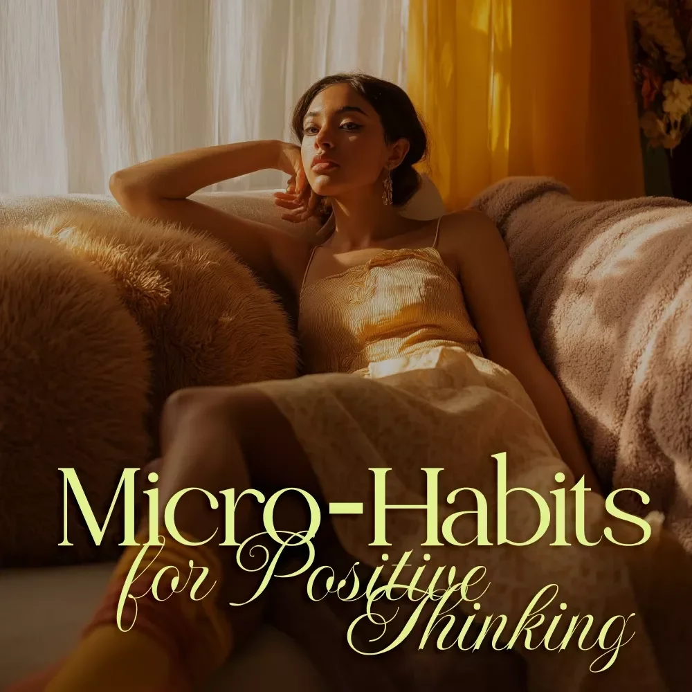 Micro-Habits for Positive Thinking Checklist | Daily Positivity Boost, Gratitude, and Self-Care Rituals