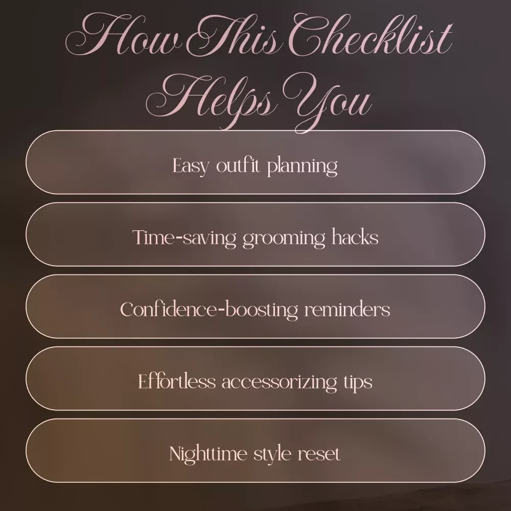Daily Style Micro-Habits Checklist | Printable Fashion Routine, Skincare & Outfit Planner | Daily Style Micro-Habits for Women