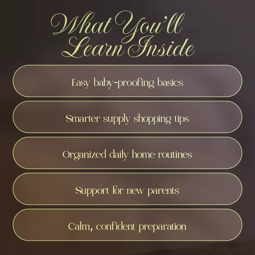 Nest Ready: A Simple Guide to Preparing Your Home for a Newborn | Digital Download Guide, eBook & Checklist for New Parents