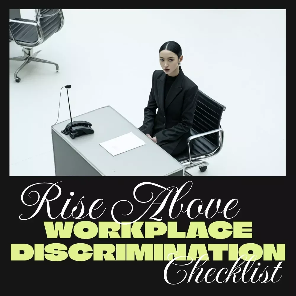 Rise Above Workplace Discrimination Checklist | Digital Download to Overcome Workplace Discrimination