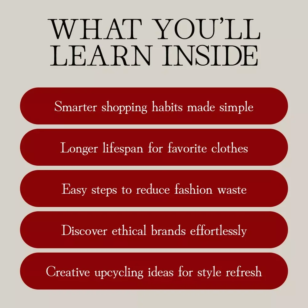 Sustainable Fashion Choices Guide | Eco-Friendly Wardrobe & Conscious Shopping Digital Download