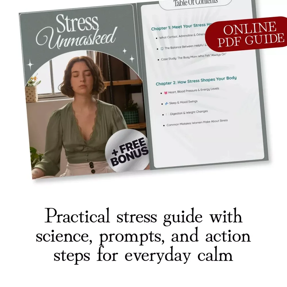 Stress Unmasked | Stress Management Guide for Women | Digital Download Self-Care eBook with AI Prompts & Wellness Checklist