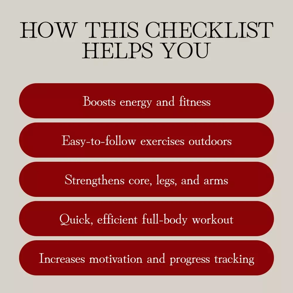 Strong in the Sunshine: Women’s Outdoor Workout - Printable Checklist for Energizing Outdoor Fitness