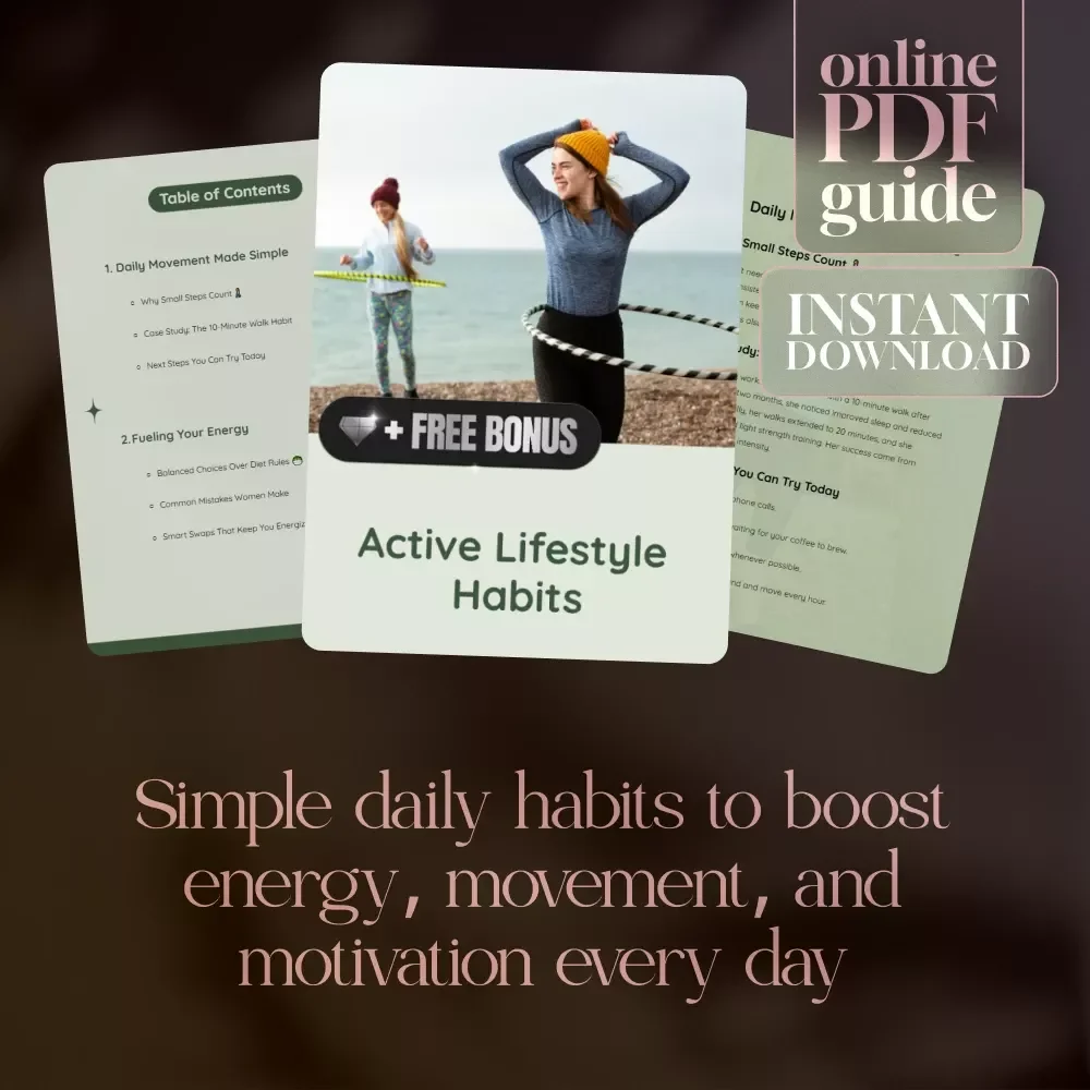 Active Lifestyle Habits | Wellness Guide for Women | Daily Movement, Balanced Eating & Mind-Body Connection | Digital Download