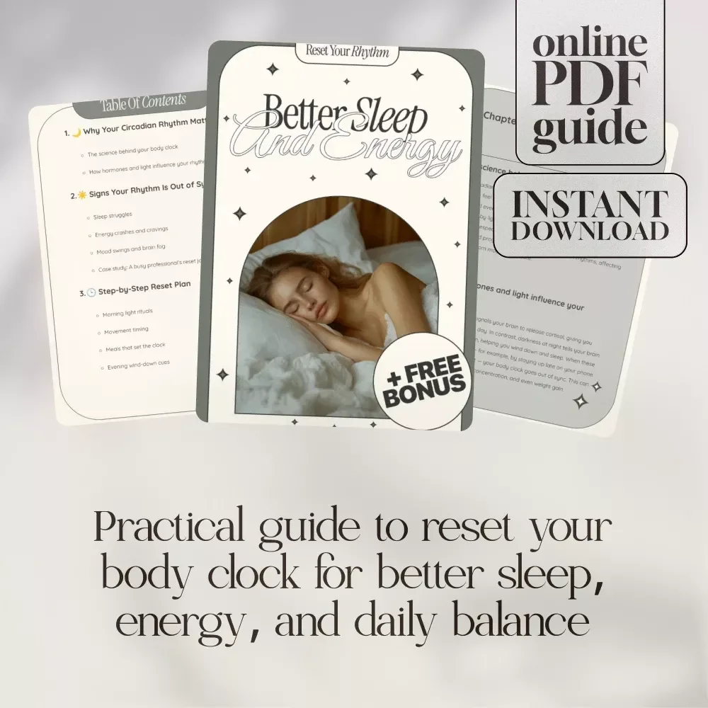Reset Your Rhythm: Better Sleep and Energy | Circadian Rhythm Reset Plan eBook for Women