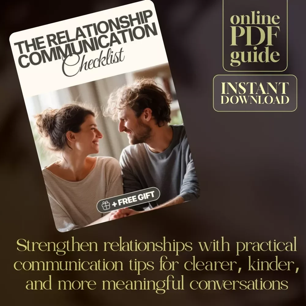 The Relationship Communication Checklist | Digital Download Guide for Couples, Partners & Personal Growth | Improve Conversations, Strengthen Bonds & Build Healthy Relationships