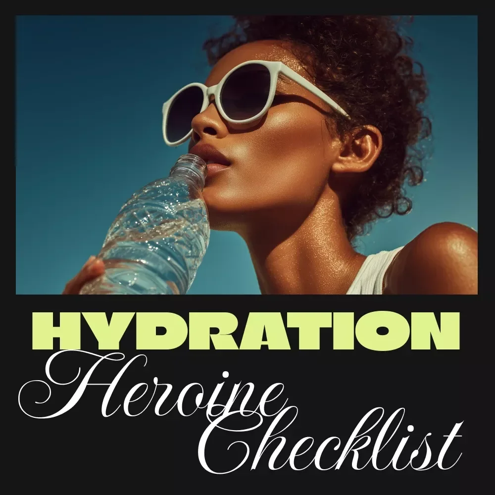 Hydration Heroine Checklist | Printable Wellness Guide for Daily Hydration Habits | Best Drinks for Hydration | Digital Download