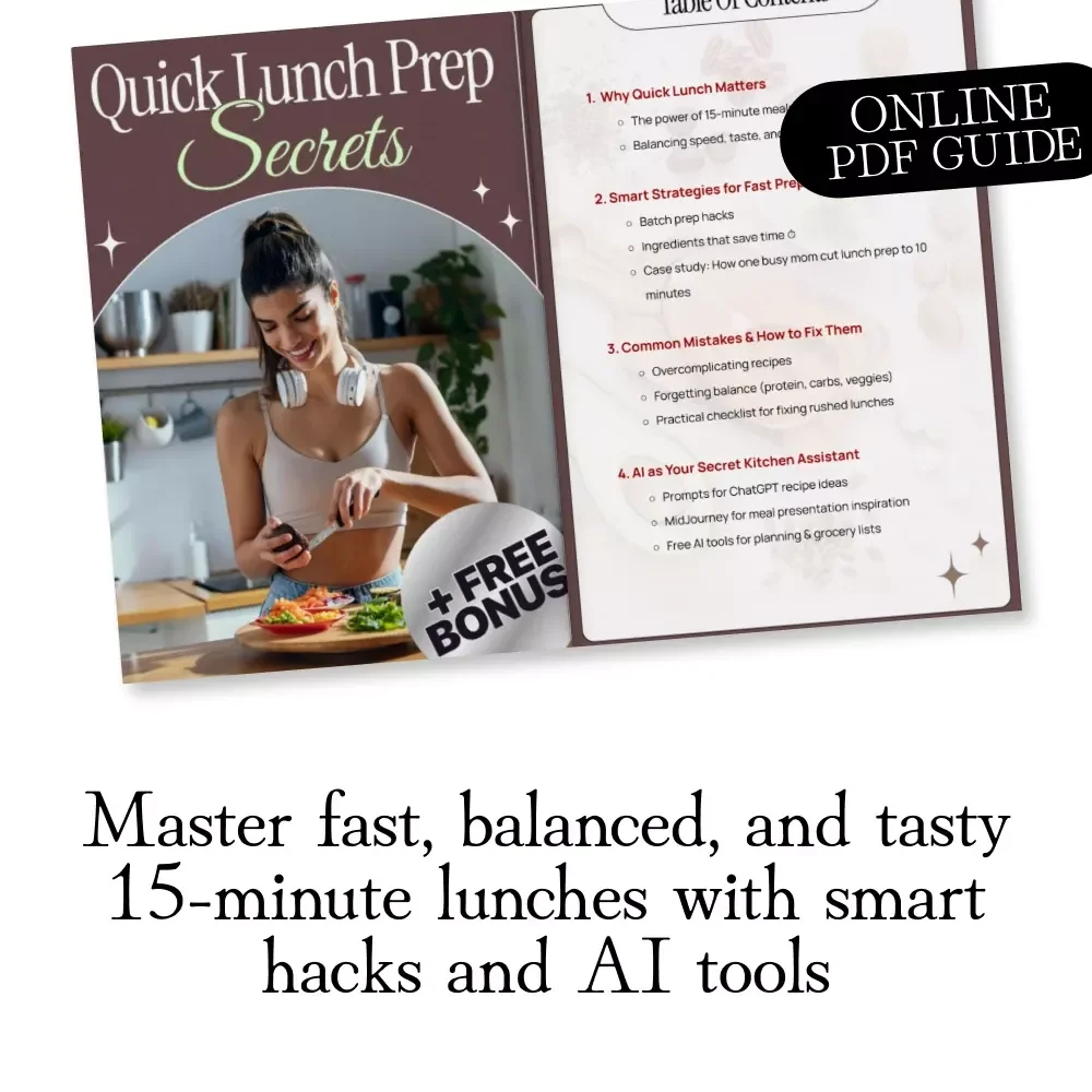 Quick Lunch Prep Secrets | Digital Guide for 15-Minute Healthy Meals, Time-Saving Hacks, AI Meal Planning & Smart Lunch Strategies