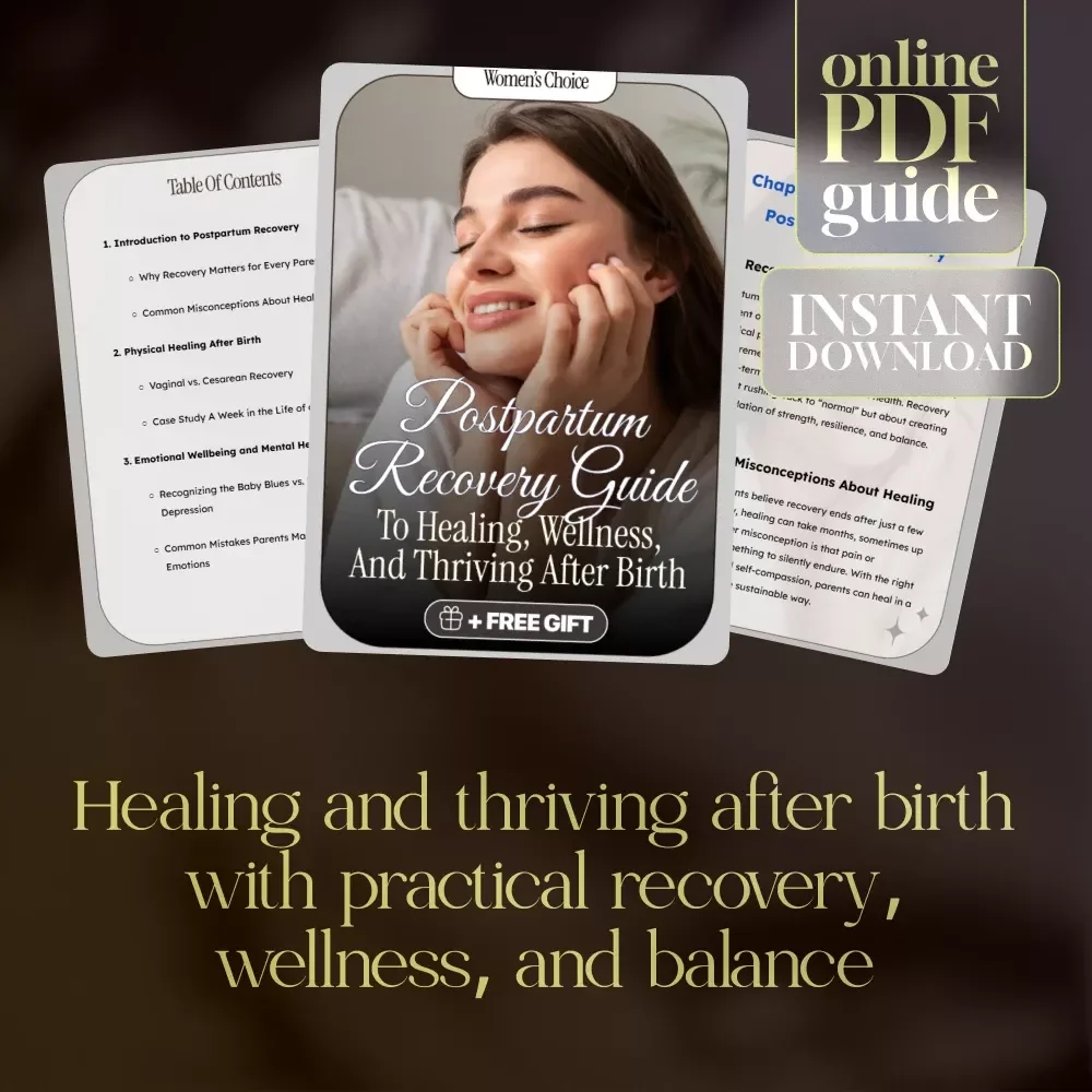 Postpartum Recovery Guide to Healing, Wellness, and Thriving After Birth | Digital Download eBook for New Moms | Postpartum Recovery Wellness & Self-Care