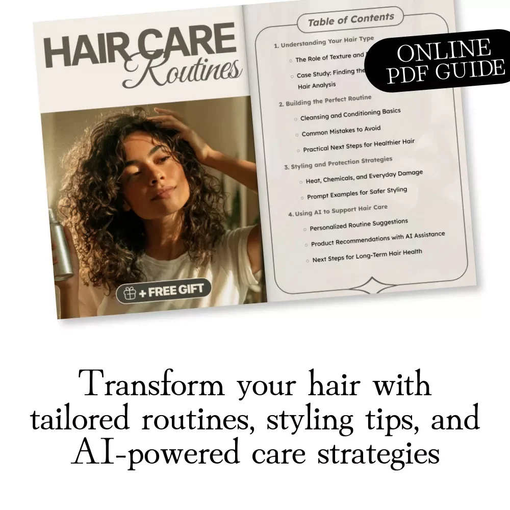 Hair Care Routines | Digital Guide for Healthy Hair | eBook with AI Hair Care Support, Styling & Protection Tips