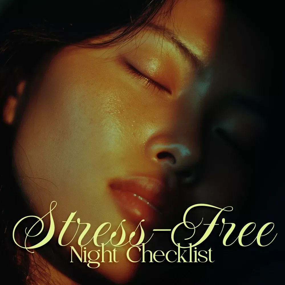 Stress-Free Night Checklist | Digital Download Guide for Stress Management Techniques for Sleep, Relaxation & Better Rest
