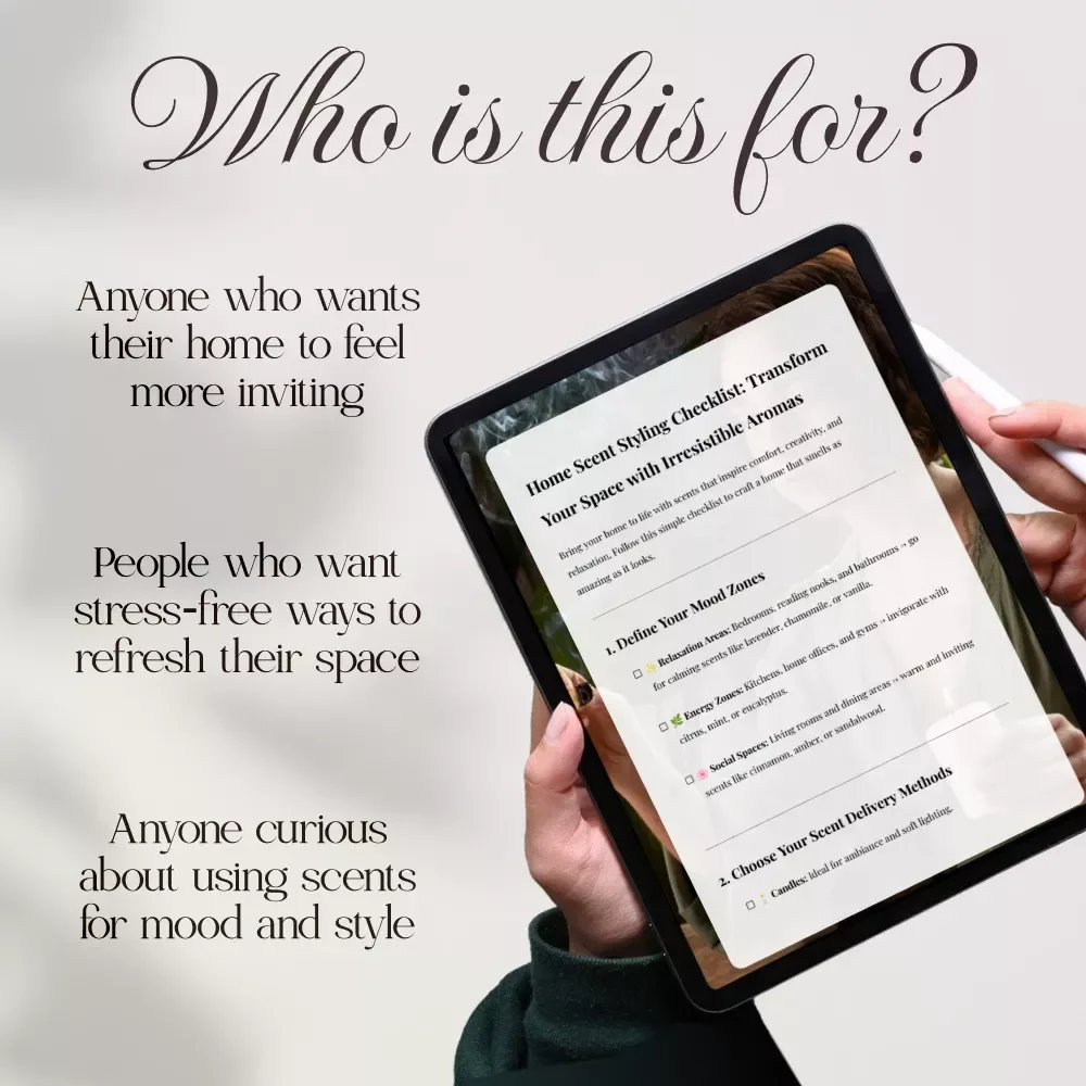 Home Scent Styling Checklist: Transform Your Space with Irresistible Aromas | Digital Download Guide for Home Scent Styling, Seasonal Fragrance Ideas & Mood-Boosting Aromas