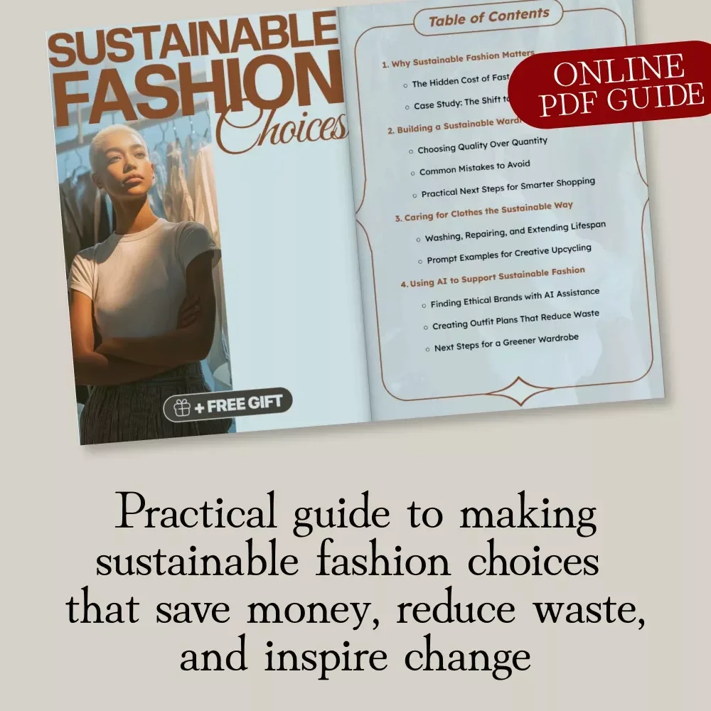 Sustainable Fashion Choices Guide | Eco-Friendly Wardrobe & Conscious Shopping Digital Download
