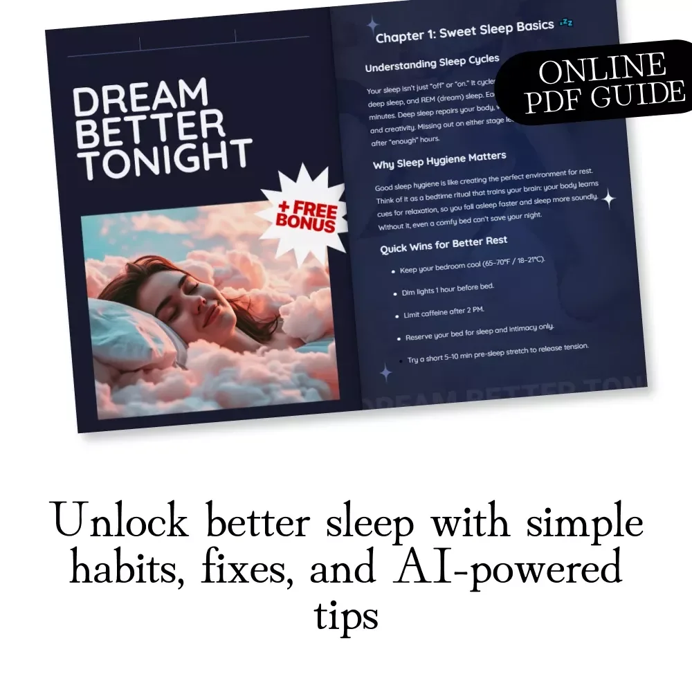 Dream Better Tonight | Sleep Hygiene Tips Guide for Deep Restful Sleep, Bedtime Routine Planner, Digital Download eBook for Better Sleep