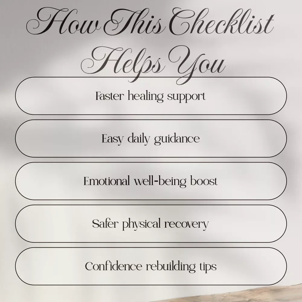 Bounce Back with Care Physical Recovery After Childbirth Checklist | Postpartum Healing Guide | Digital Download for New Moms