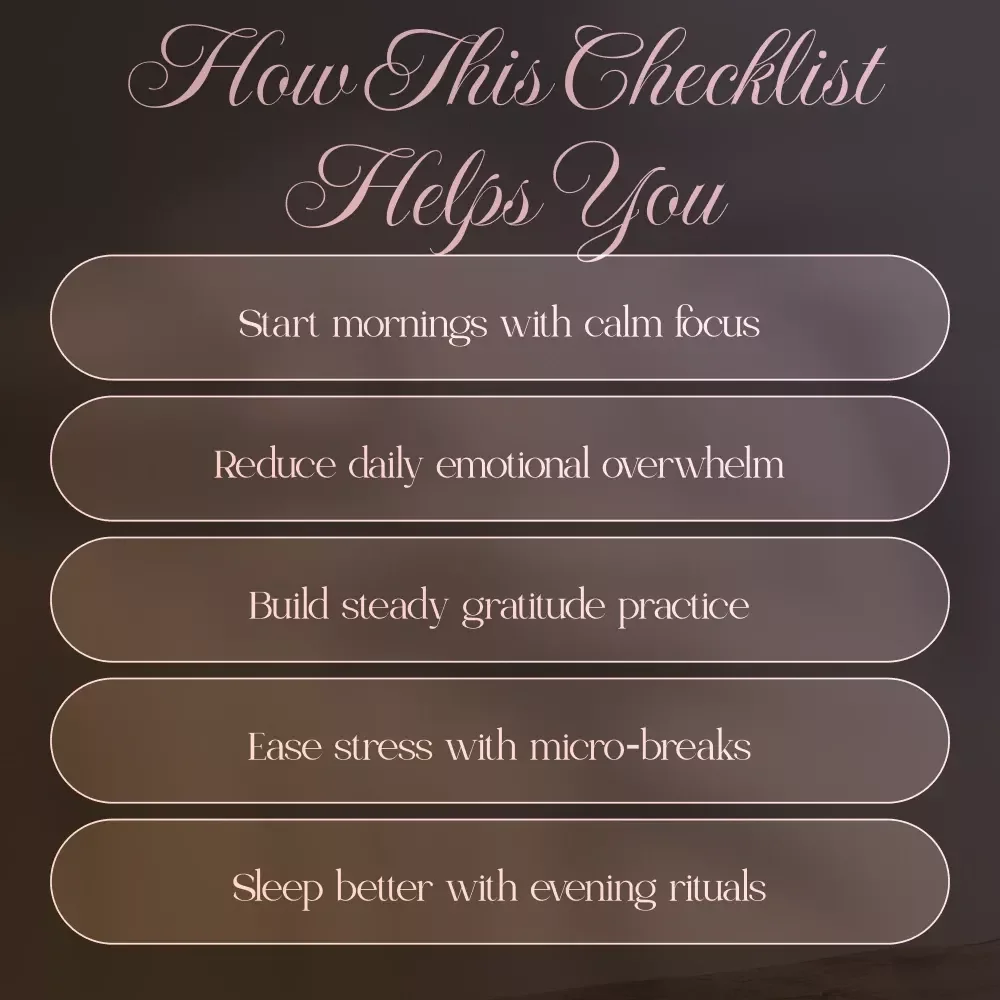 Micro-Habits for Emotional Clarity: A Simple Checklist for Women | Daily Practices for Calm, Focus & Inner Balance | Digital Download PDF Self-Care Guide