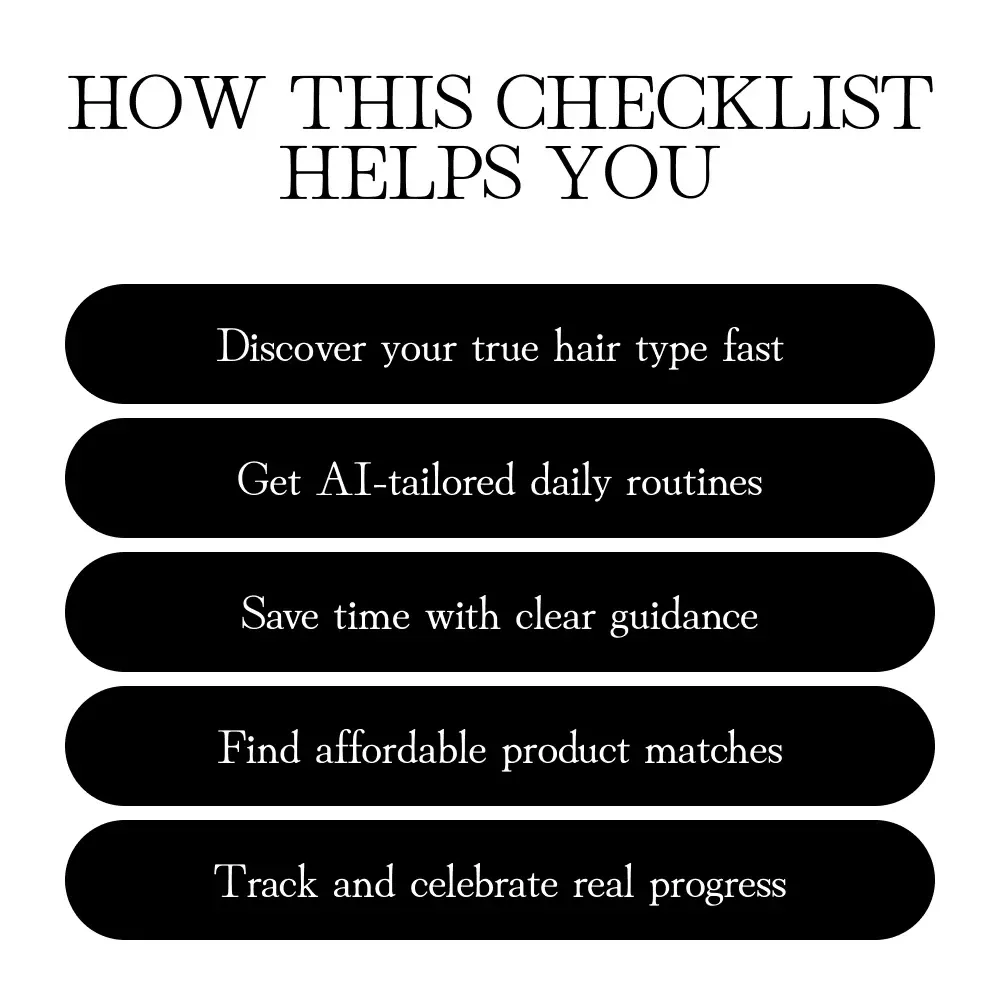 The Ultimate AI-Powered Personalized Hair Care Checklist | Digital Download eBook, Hair Routine Guide, Trichologist AI Prompts, Smart Haircare Planner